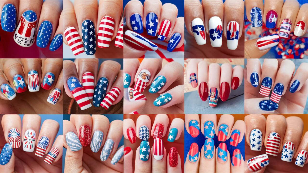 American Flag Accent Nail