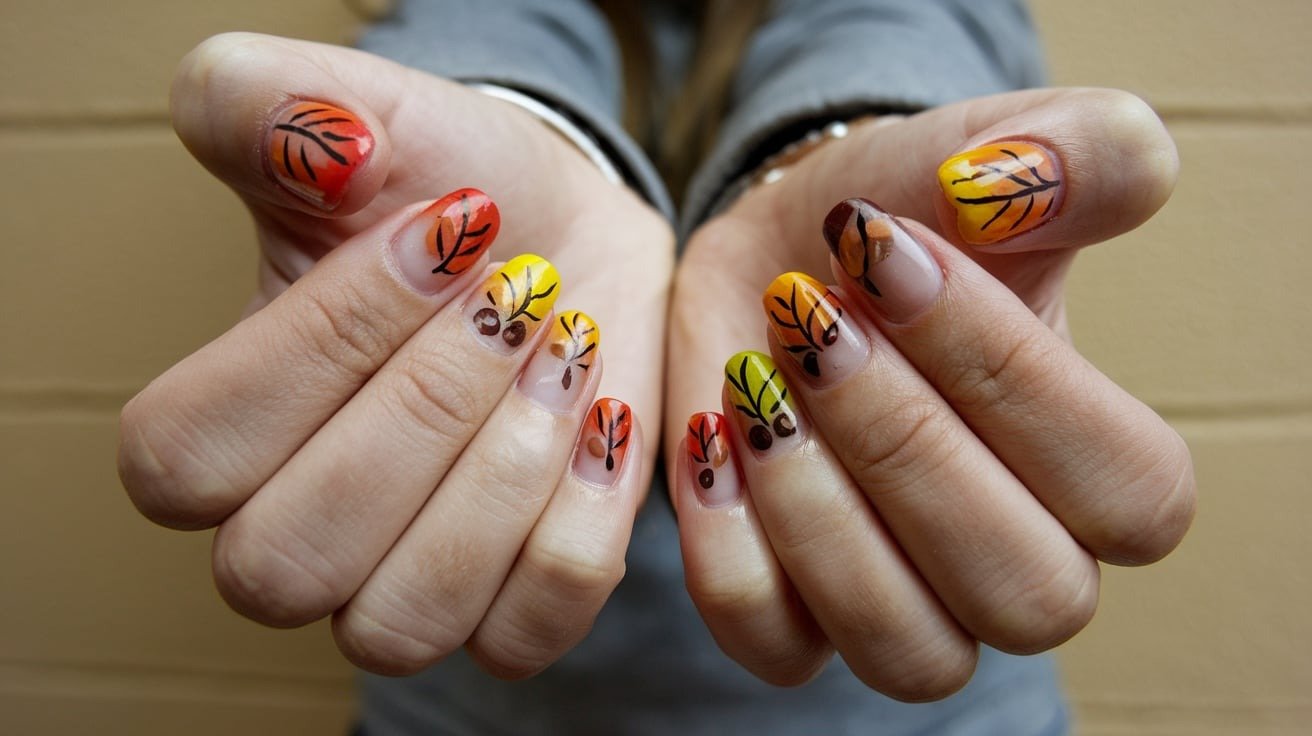 autumn nail art